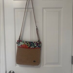 Sakroots Macramae Cross Body Bag Floral Crochet